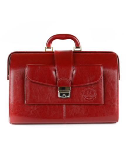 GALSKÓR 552 WIŚNIA MAŁA Torba lekarska, klasyczna torba skórzana, rozmiar mały