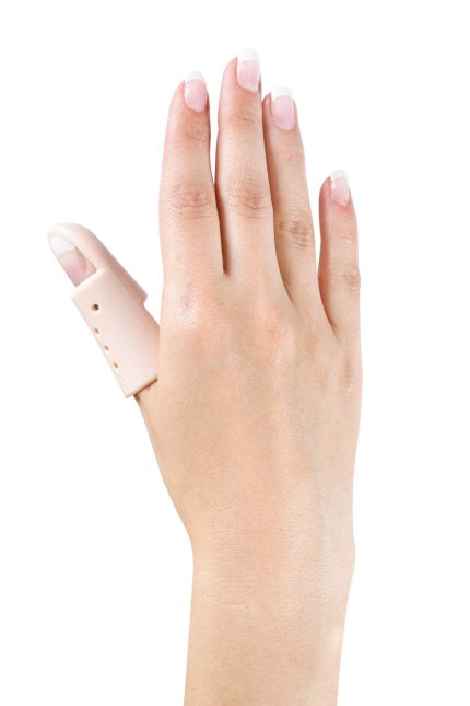 QMED APARAT STACKA ROZM. 5,5 Orteza palca z szyną naparstkową, beżowa