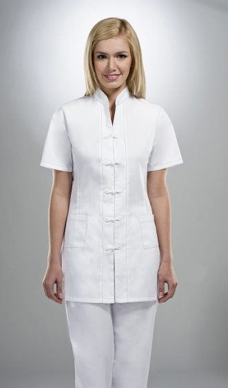 STELO ROZM. 44 Bluza rozpinana damska, biała, ze stójką, 71501/WHTH/44