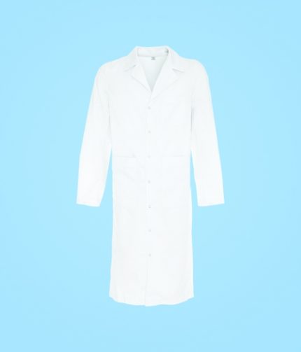 STELO ROZM. L Fartuch medyczny męski długi, zapinany na napy, TO89030/WHTT/L