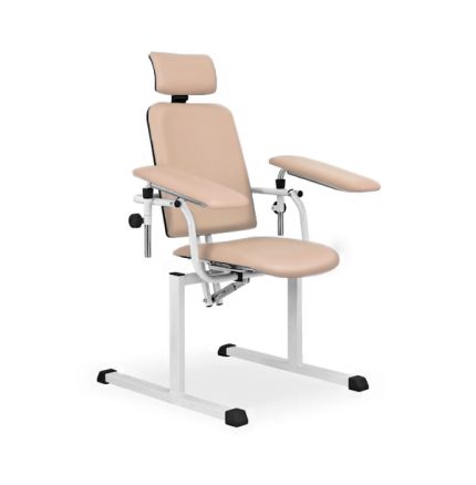 UBM FL-1 BEŻOWY 03 Fotel do pobierania krwi, regulowane podłokietniki i zagłówek