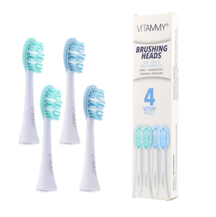 VITAMMY PLATINUM VITAMMY PEARL+ Końcówki do szczoteczek sonicznych, 4 szt.