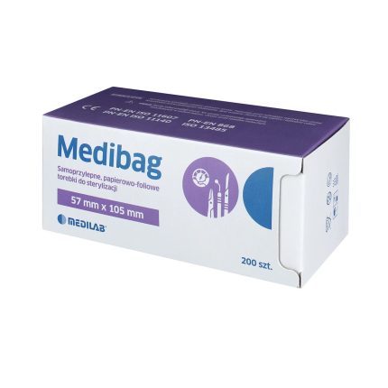 MEDILAB MEDIBAG 57 x 105 mm Torebki samoprzylepne do sterylizacji, 200 szt.