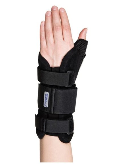 MEYRA MEDICAL MANU PLUS PRAWA ROZM. 2 Orteza ręki stabilizująca z kciukiem, czarna