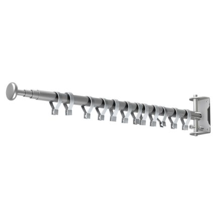 TECHMED 70–200cm MIĘTOWY ZP1 Parawan teleskopowy przyścienny, zasłona materiałowa