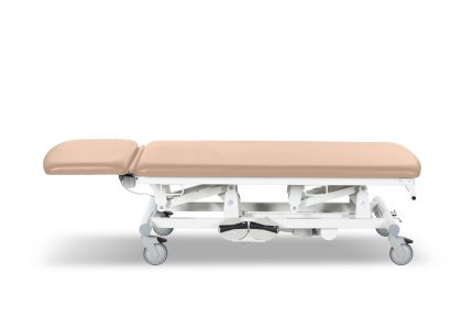 UBM STEL21 BEŻOWY 03 Stół zabiegowy, dwu segmentowy z regulacją elektryczną