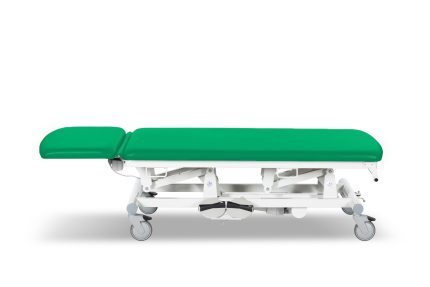 UBM STEL21 ZIELONY 21 Stół zabiegowy, dwu segmentowy z regulacją elektryczną