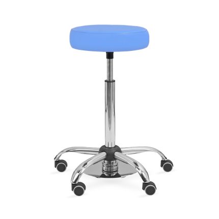 UBM MEDICA NIEBIESKI 07 Siedzisko tapicerowane z nożną regulacją wysokości