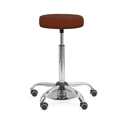 UBM MEDICA BRĄZOWY 09 Siedzisko tapicerowane z nożną regulacją wysokości