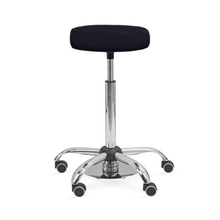 UBM MEDICA CZARNY 10 Siedzisko tapicerowane z nożną regulacją wysokości